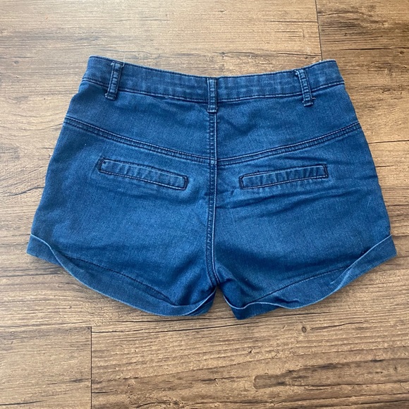 Rue21 High waisted blue button up shorts - Picture 2 of 6